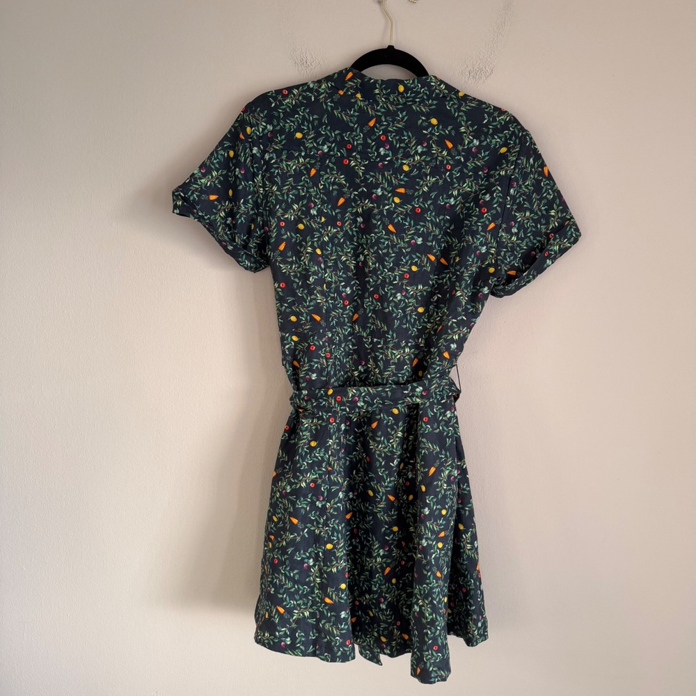 NWT Hill House Laura Dress Midnight Garden linen fruit veggie preppy whimsy - Picture 9 of 9